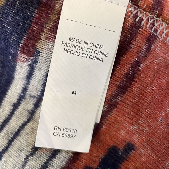 Lucky Brand woman’s Aztec Print Drape Cardigan | size M - Picture 7 of 8